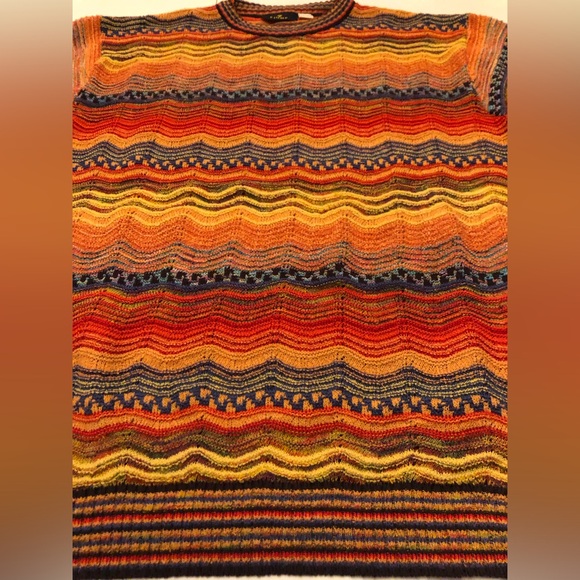 Coogi style cotton blend knit sweater - Picture 5 of 13